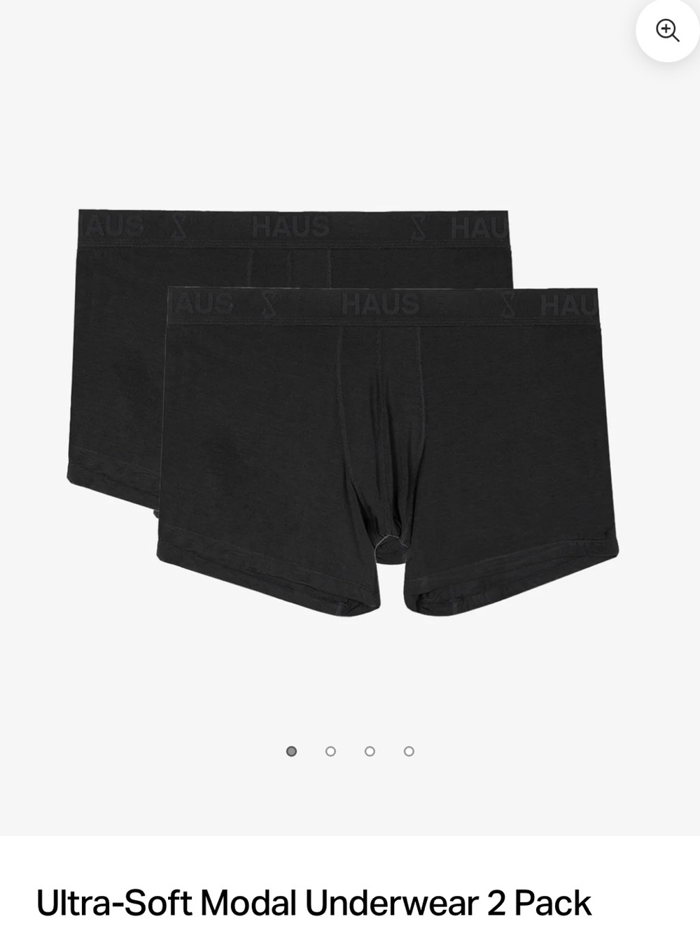 HAUS Ultra-Soft Black Boxer Briefs — 2-Pack